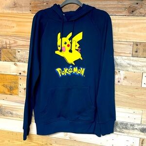 Pokémon Pikachu size large navy color super soft hoodie with pocket